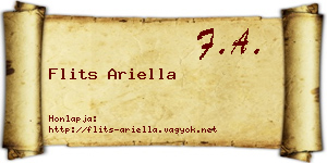 Flits Ariella névjegykártya